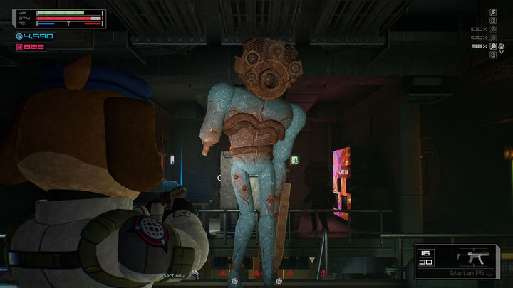 Official Fright Train store screenshot: a story creature facing the agent in a red-lit carriage