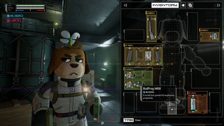 Official Fright Train store screenshot: the inventory grid with an item detail panel