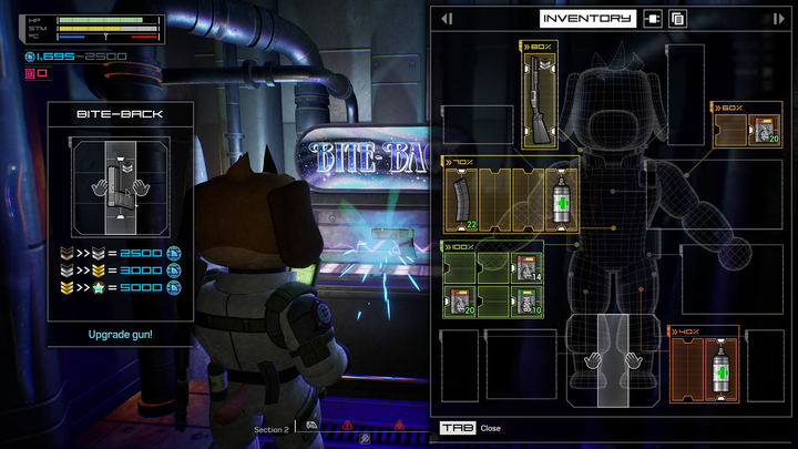 Official Fright Train store screenshot: the vending interface for weapons and upgrades
